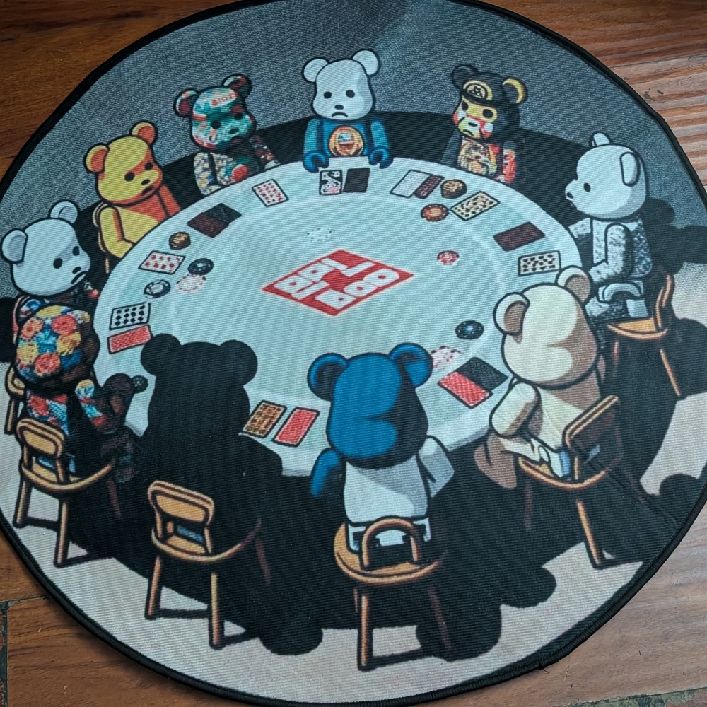 KAWS Poker Night Rug - Multicolor